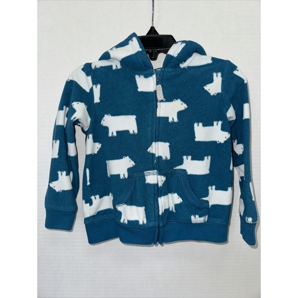 Carter's Other - Carters Hoodie Baby Size 24 Months Blue Polar Bears Zip Up Hoodie